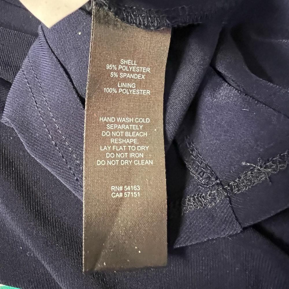 JH Evenings NWT Women’s Blue Midi A-Line Dress w/Jacket & Lace Detail Sz. 10 - Picture 6 of 6